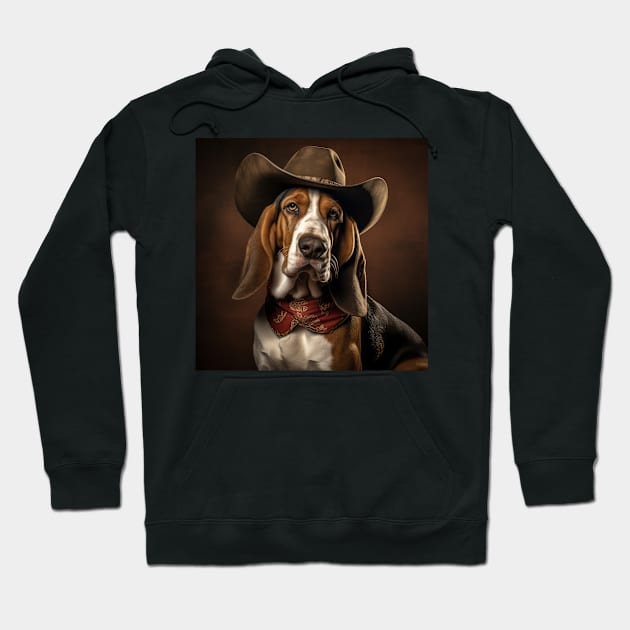 Cowboy Dog - Basset Hound Hoodie by Merchgard